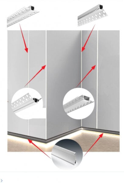 LED-ribade profiil, 3 m x 52,5 mm x 13,3 mm цена и информация | LED ribad | kaup24.ee