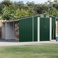 vidaXL aiakuur, roheline, 277x365,5x179 cm, tsingitud teras цена и информация | Kuurid ja aiamajad | kaup24.ee