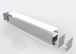 Krohvist Led-alumiiniumprofiil 1-4 rida LED-riba, komplektis: klaas ja korgid 2 tk, HB-75X50, 3 m x 75 mm x 50 mm hind ja info | LED ribad | kaup24.ee