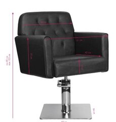 Профессиональное парикмахерское кресло GABBIANO HAMBURG, чёрного цвета цена и информация | Мебель для салонов красоты | kaup24.ee