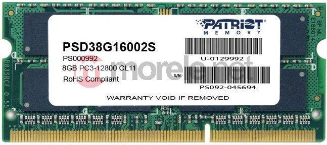 Patriot PSD38G16002S цена и информация | Operatiivmälu (RAM) | kaup24.ee
