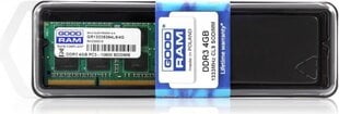 GoodRam DDR3 SODIMM 4GB 1333MHz CL9 (GR1333S364L9S/4G) цена и информация | Оперативная память (RAM) | kaup24.ee