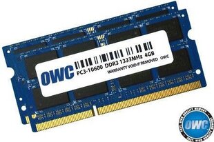 OWC DDR3 SODIMM 2x4GB 1333MHz CL9 (OWC1333DDR3S08S) цена и информация | Оперативная память (RAM) | kaup24.ee