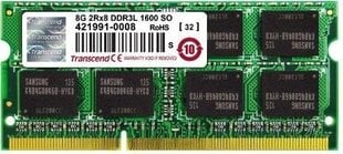 Оперативная память Transcend DDR3L SODIMM 8GB 1600MHz CL11 (TS8GJMA384H) цена и информация | Оперативная память (RAM) | kaup24.ee
