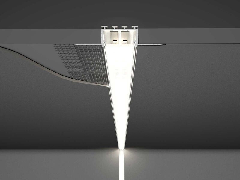 Süvistatud / tasapinnaline anodeeritud alumiiniumprofiil mattklaasiga kipsplaadi LED-riba jaoks, 2m x 56mm x 15mm hind ja info | LED ribad | kaup24.ee