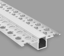 Süvistatud / tasapinnaline anodeeritud alumiiniumprofiil mattklaasiga kipsplaadi LED-riba jaoks, 2m x 56mm x 15mm цена и информация | Светодиодные ленты | kaup24.ee