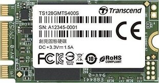 Transcend TS128GMTS400S цена и информация | Внутренние жёсткие диски (HDD, SSD, Hybrid) | kaup24.ee