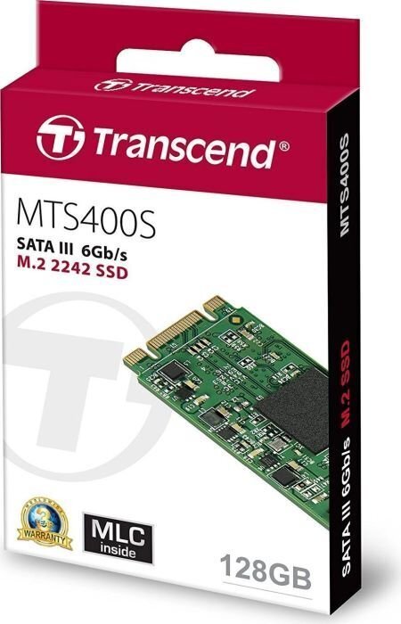 Transcend TS128GMTS400S hind ja info | Sisemised kõvakettad (HDD, SSD, Hybrid) | kaup24.ee