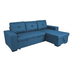Угловой диван-кровать CARITA темно-синий цена и информация | Угловые диваны | kaup24.ee