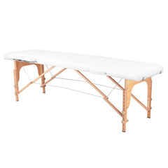 Складной массажный стол Wood Comfort Activjo 2 сегмента белый цена и информация | Аксессуары для массажа | kaup24.ee