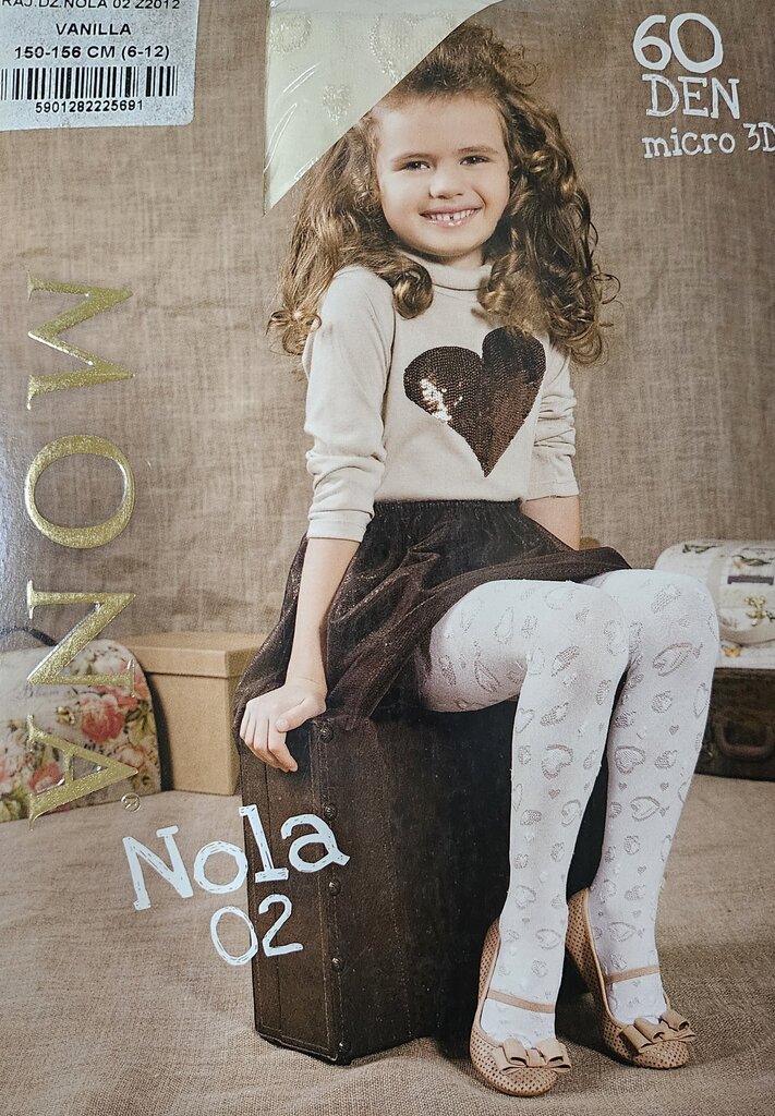 Tüdrukute sukkpüksid Mona Nola 02 Vanilla, beež, 60 DEN hind ja info | Tüdrukute sukkpüksid ja sokid | kaup24.ee
