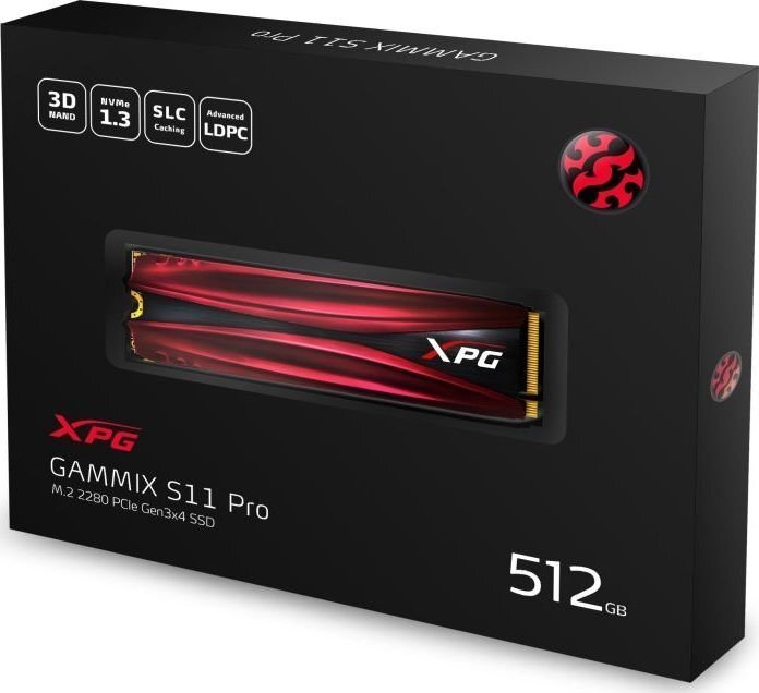 ADATA 512GB M.2 PCIe NVMe XPG GAMMIX S11 Pro hind ja info | Sisemised kõvakettad (HDD, SSD, Hybrid) | kaup24.ee