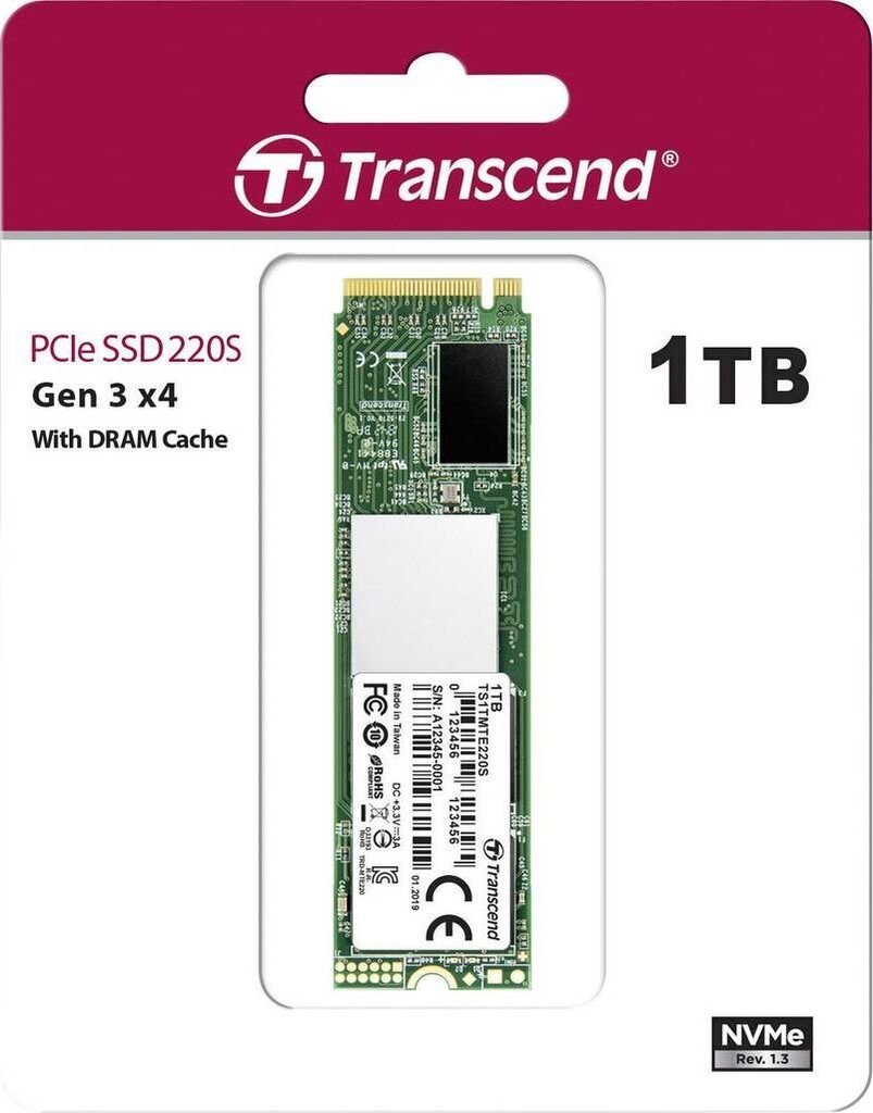 Transcend TS1TMTE220S hind ja info | Sisemised kõvakettad (HDD, SSD, Hybrid) | kaup24.ee