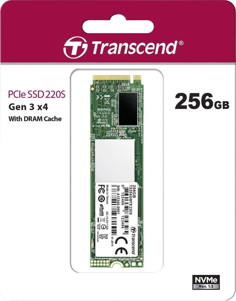 Transcend TS256GMTE220S цена и информация | Sisemised kõvakettad (HDD, SSD, Hybrid) | kaup24.ee