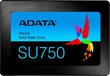 ADATA 256GB 2,5" SATA SSD Ultimate SU750 цена и информация | Sisemised kõvakettad (HDD, SSD, Hybrid) | kaup24.ee