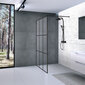 Tööstusstiilis dušisein Brasta Glass Ema Nero Cube 1092 x 2000 mm hind ja info | Dušikabiinide uksed ja seinad | kaup24.ee