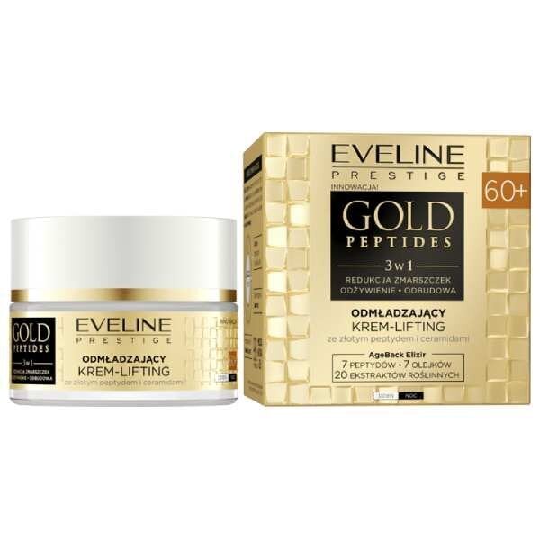 Näokreem Eveline Cosmetics Gold Peptides pinguldav 60+, 50 ml цена и информация | Näokreemid | kaup24.ee