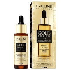 Seerum Eveline Cosmetics Gold Peptides pinguldav, 30 ml цена и информация | Сыворотки для лица, масла | kaup24.ee