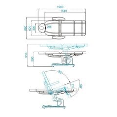 "Косметическое электрическое кресло Azzurro 708A с 4 моторами, белое цена и информация | Мебель для салонов красоты | kaup24.ee