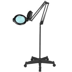 Профессиональная косметологическая LED лампа-лупа MOONLIGHT 8013/6, чернава цвета (с подставкой) цена и информация | Мебель для салонов красоты | kaup24.ee