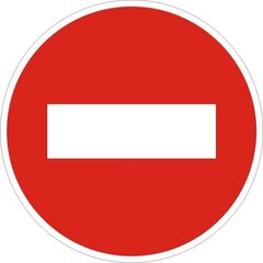 Isekleepuv silt Läbisõit keelatud, 90x90mm цена и информация | Информационные знаки | kaup24.ee