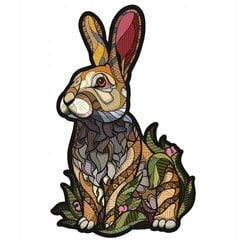 Деревянный пазл Пасхальный кролик | Пасхальный кролик | 140 деталей | L цена и информация | Пазлы | kaup24.ee