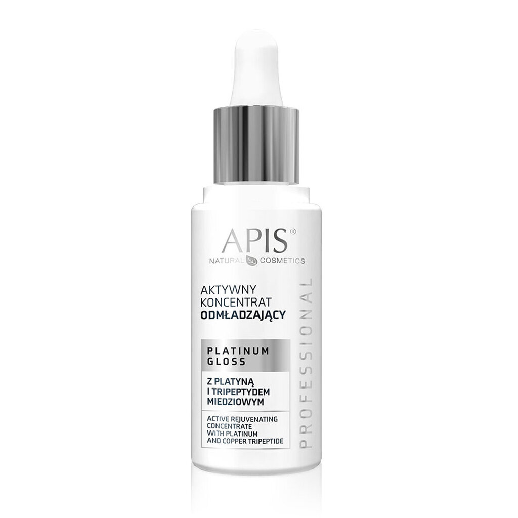 Apis platinum gloss aktiivne noorendav kontsentraat plaatina ja vase tripeptiidiga, 30 ml цена и информация | Näoõlid, seerumid | kaup24.ee