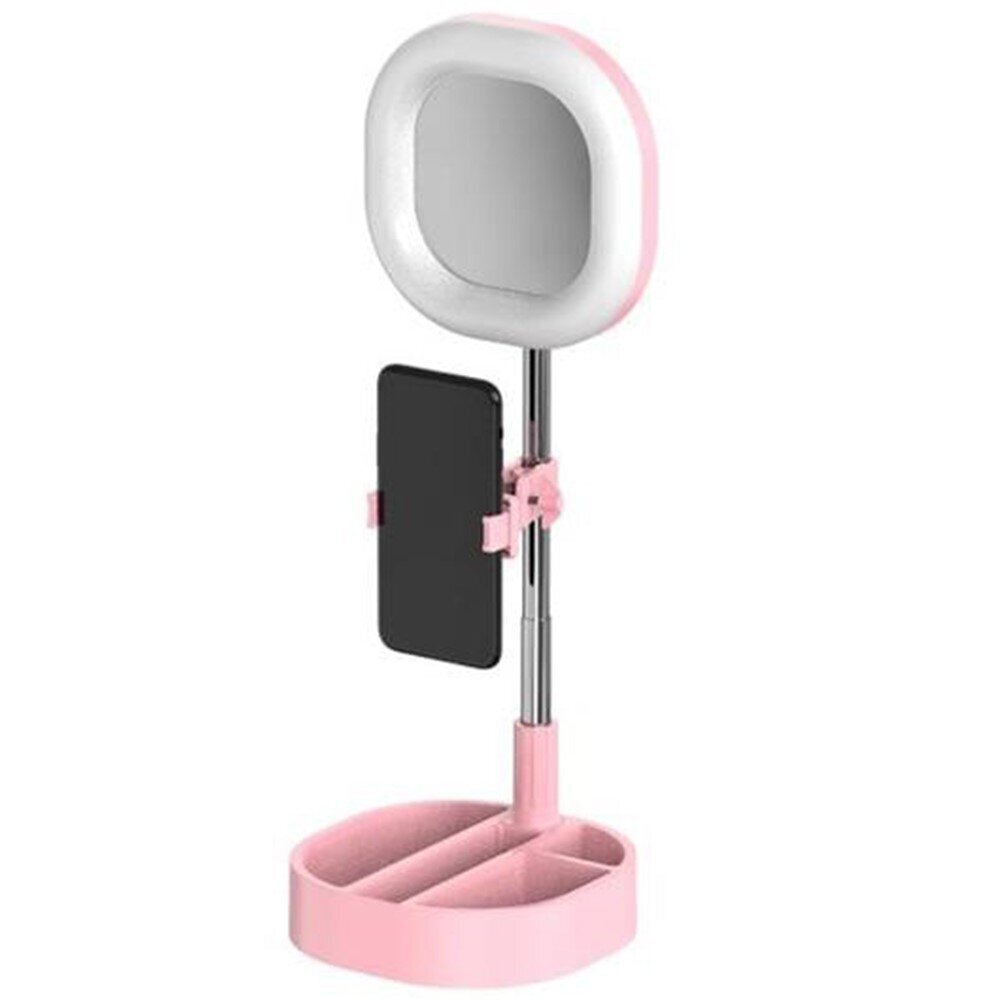 LED "Selfie" peegel koos alusega, must hind ja info | Selfie sticks | kaup24.ee