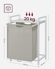 Vannitoakapp, valge/hall цена и информация | Шкафчики для ванной | kaup24.ee