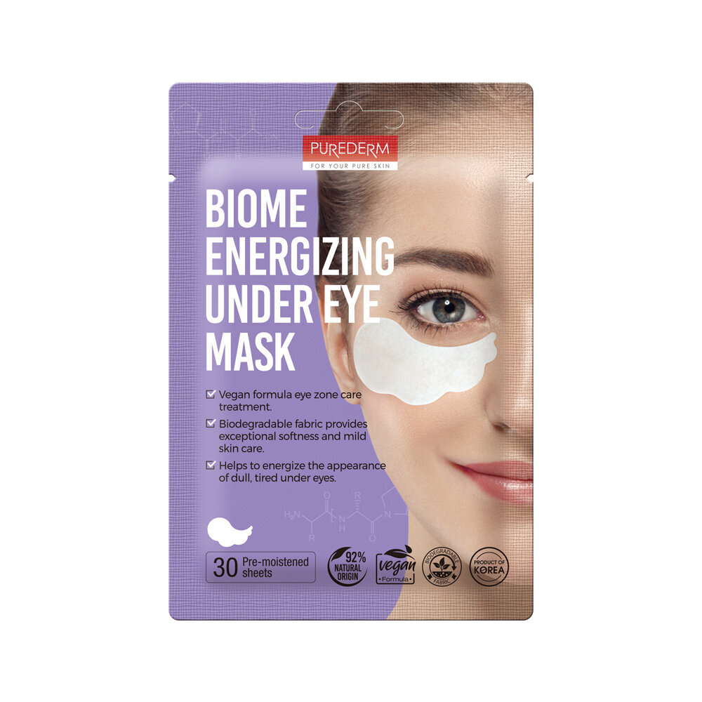 Purederm Bioomidega energiat andev silmaaluste mask цена и информация | Näomaskid, silmamaskid | kaup24.ee