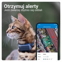 Kassi GPS jälgija Tractive Rogz, sinine hind ja info | Jalutusrihmad, kaelarihmad ja traksid kassidele | kaup24.ee