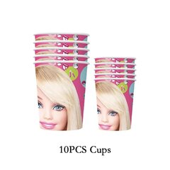 Одноразовые стаканчики Barbie 10 шт. цена и информация | Праздничная одноразовая посуда | kaup24.ee