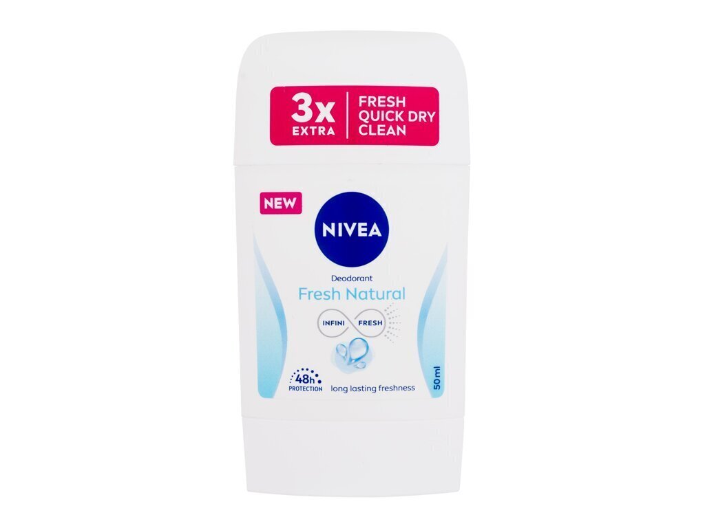 Higistamisvastane pulkdeodorant Nivea Fresh Natural Anti-Perspirant Stick naistele, 50 ml hind ja info | Lõhnastatud kosmeetika naistele | kaup24.ee