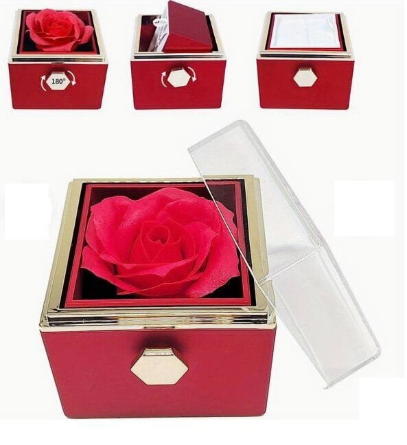 Igavene roos koos ripatsiga pöörlevas karbis цена и информация | Muud kingitused | kaup24.ee