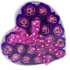 Фиолетовое мыло-роза сердце, 24 шт. цена и информация | Мыло | kaup24.ee
