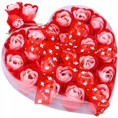 Сердце из красных мыльных роз, 24 шт. цена и информация | Мыло | kaup24.ee