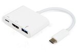 Vivanco adapter USB-C - HDMI 3in1, valge (34293)