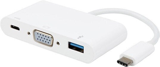 Vivanco adapter USB-C - VGA 3in1, valge (34294) цена и информация | USB jagajad, adapterid | kaup24.ee