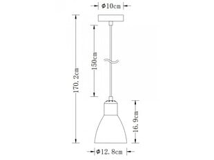 Rippvalgusti Etore L, 12,8 cm, must 2072 hind ja info | Rippvalgustid | kaup24.ee