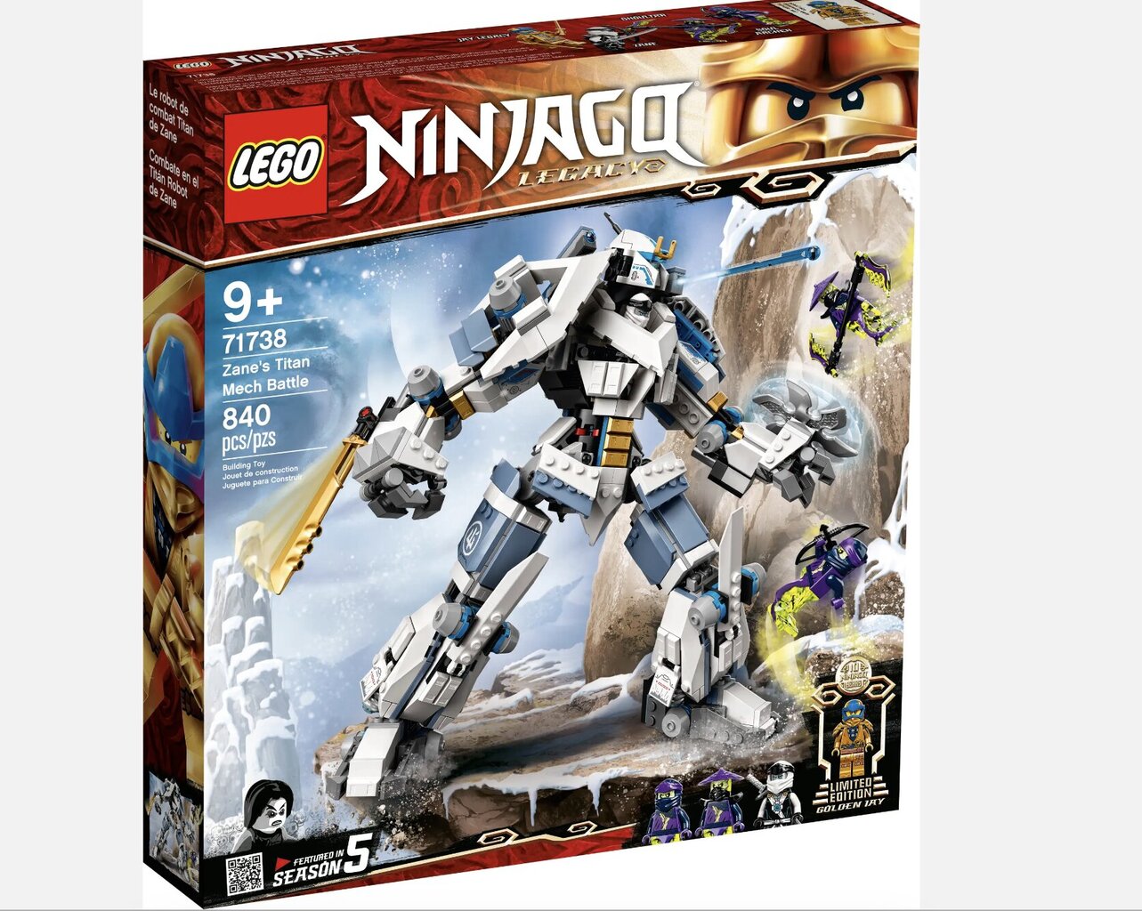 71738 LEGO® Ninjago Zane titaanroboti võitlus цена и информация | Klotsid ja konstruktorid | kaup24.ee