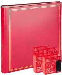 Альбом B100PG Classic Cream, красный + фотоуголки 2х500тк цена и информация | Рамки, фотоальбомы | kaup24.ee
