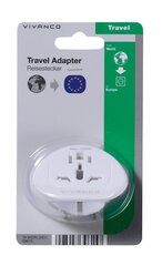 Vivanco адаптер для путешествий World-EU (39615) цена и информация | Выключатели, розетки | kaup24.ee