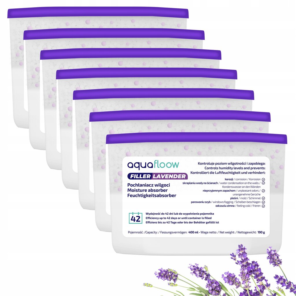 7x AquaFlow Refiller õhukuivati 400 ml, lavendel hind ja info | Õhukuivatid | kaup24.ee
