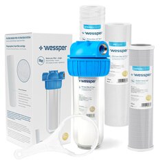 Wessperi veefiltri korpus 3/4 tolli + võti + käepide PP vahtplastist sisestus 10' цена и информация | Фильтры для воды | kaup24.ee