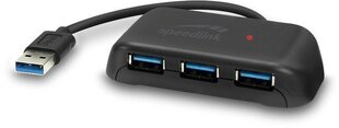 Speedlinki USB-jaotur Snappy Evo 4-pordiline (SL-140109-BK) цена и информация | Охлаждающие подставки и другие принадлежности | kaup24.ee