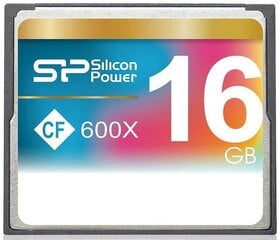Silicon Power карта памяти CF 16GB 600x цена и информация | USB накопители | kaup24.ee