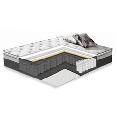 Кровать Voksi с матрасом Harmony Top, 160x200см, серый цена и информация | Кровати | kaup24.ee