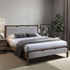 Кровать ВОКСИ с матрасом HARMONY DELUX 160x200см, серый цена и информация | Кровати | kaup24.ee
