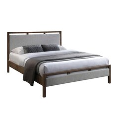 Кровать ВОКСИ с матрасом HARMONY DELUX 160x200см, серый цена и информация | Кровати | kaup24.ee