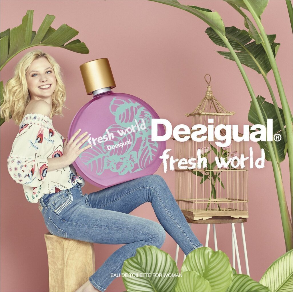 Tualettvesi Desigual Fresh World EDT naistele 100 ml hind ja info | Naiste parfüümid | kaup24.ee